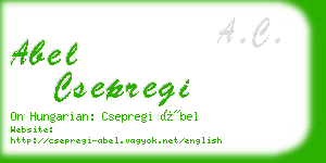 abel csepregi business card